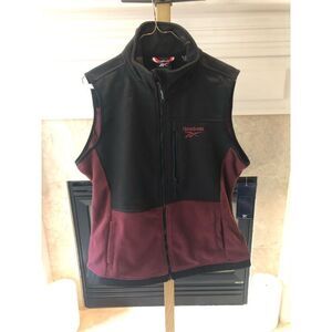 Reebok Women’s Maroon and Black Zip Up Activewear Vest Jacket Size L NWT